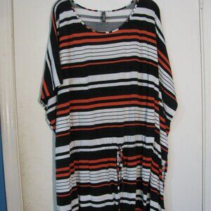 * Kenneth Cole Reaction Striped Dress XL Drawstring Waist Dress or Beach Cover